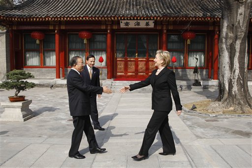 APTOPIX China US Clinton Asia